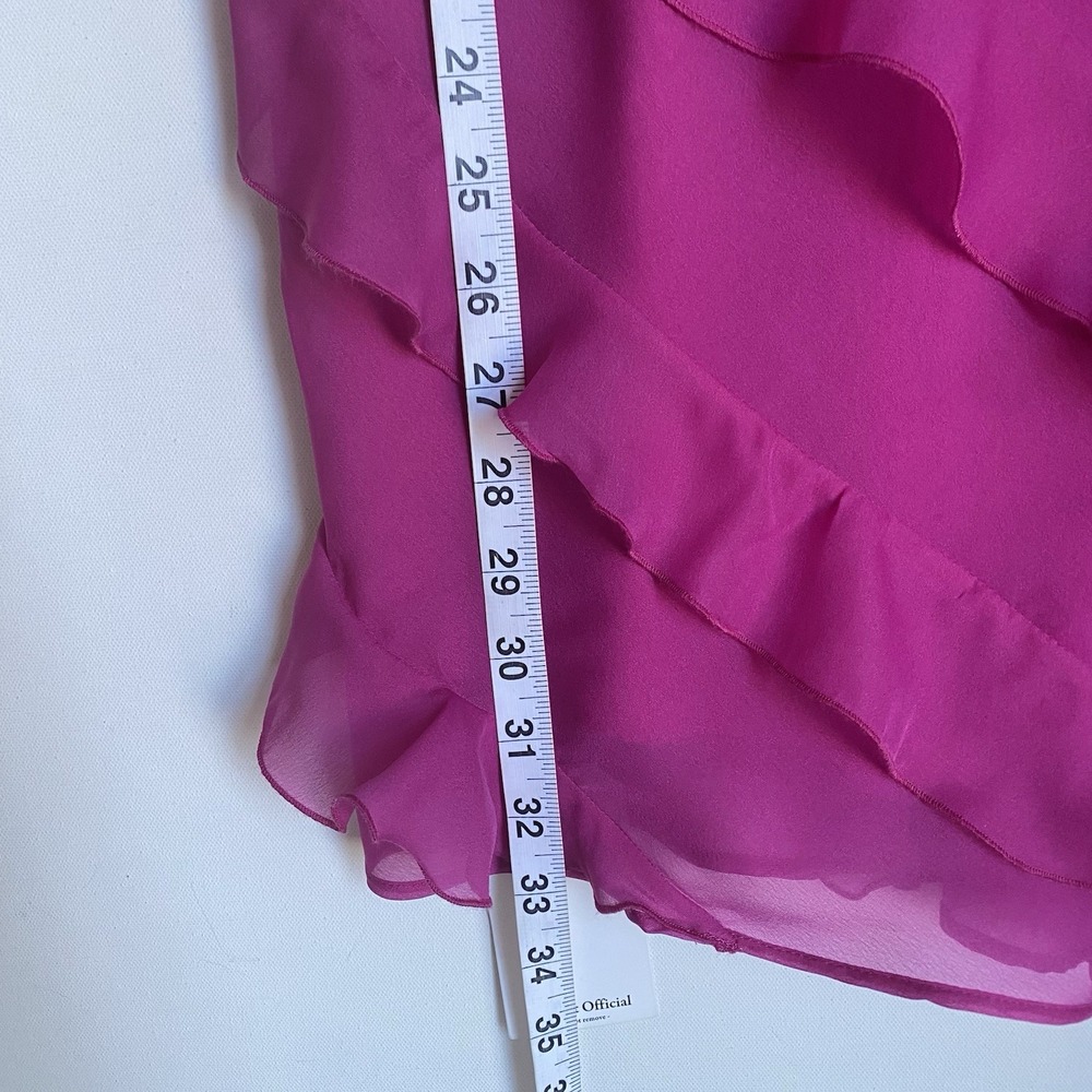 Abercrombie &Fitch Dress S Purple Chiffon Asymmetrical Ruffle Babydoll Party - Picture 4 of 11